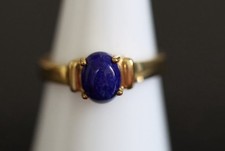 Gems Tv 9ct gold lapis lazuli ring size n