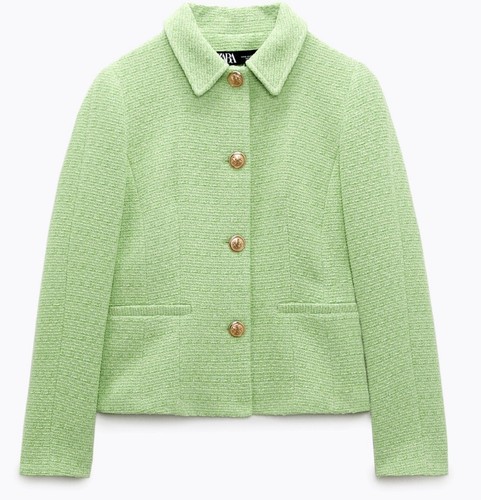 Zara green tweed boucle - zara,