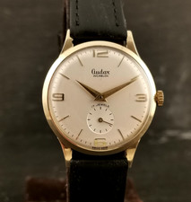 Gents Vintage Audax Watch.  Solid 9ct Case. Venus 180. Fully Working.