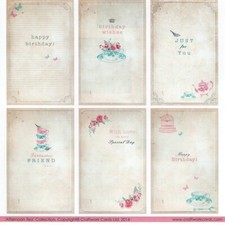 CLEARANCE LINE - 6 Sheets of Craftwork Cards Die Cut Toppers Afternoon Tea New