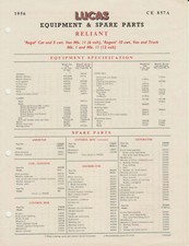 Reliant Regal Car Van & Regent