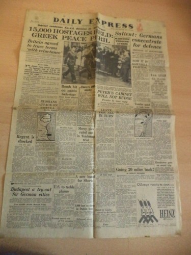 Old vintage orig newspaper - old,