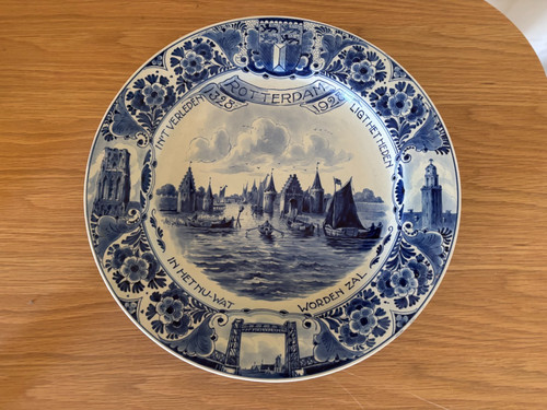 Rare 1928 royal delft plate - 1928,
