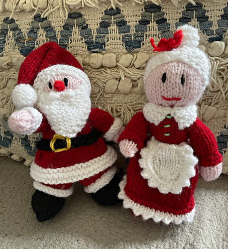 Handmade knitted santa mrs - handmade,