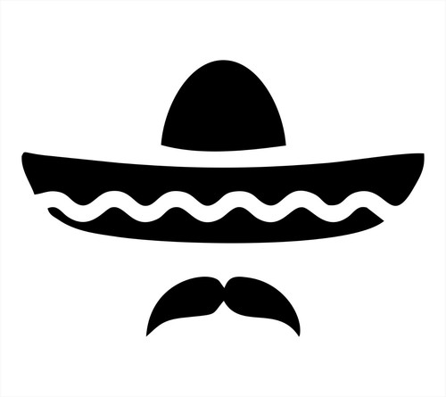 Sombrero mexico vinyl decal - vinyl,