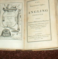 Experienced Angler,Col Robert Venables.1827 rare large paper fishing carp etc