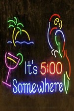 Its 5 O'clock Neon Light Image