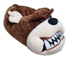 Mens Novelty Bulldog Slippers Funny Xmas Gift Warm Cushioned UK Size 8/9