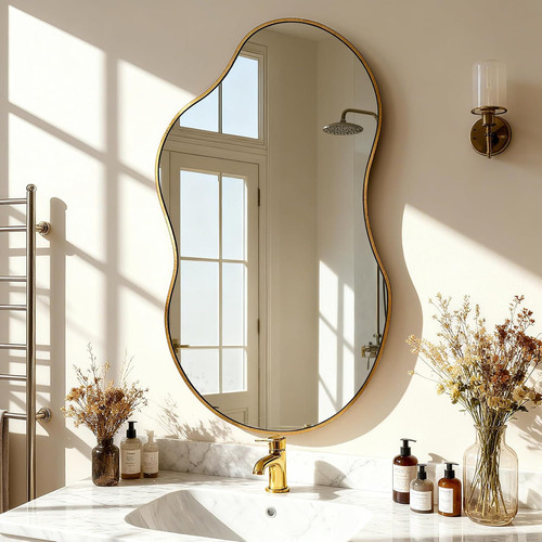 Antique gold irregular wall - gold,