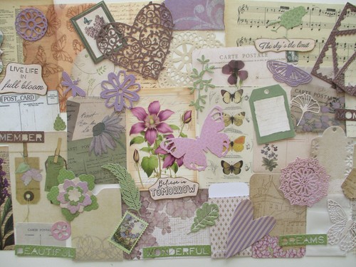 Vintage floral ephemera - vintage,