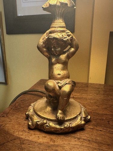 Small vintage gilded putti - gilded,