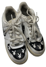 Custom Nike Air Force 1s Black Playboy Bunny Women’s Size 8.5  (Kid Sz 7) Design