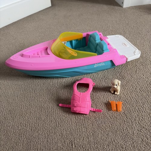 Barbie boat with puppy and - boat,