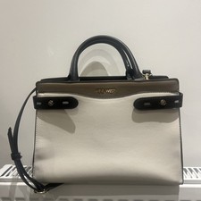 NINE WEST Colour Block Black & Beige Satchel Bag- CG H56 