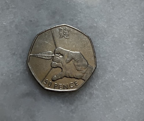 2012 olympics archery 50p - olympics, coin