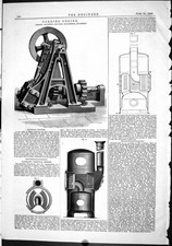 Old Print 1886 Barring Engine