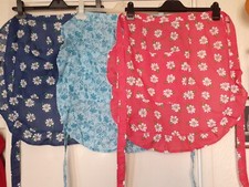 Ladies waist apron / half apron with pocket and frill. Length 21"