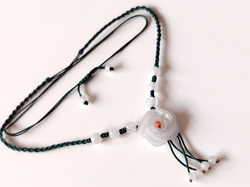 Asian style necklace jade - necklace,