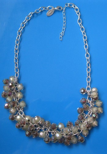 Silver coloured necklace with
