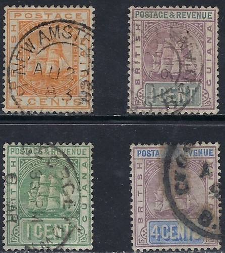Old stamps from british guiana - old,