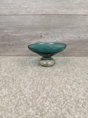Vintage hand blown teal - hand-blown,