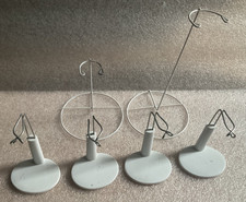 6pcs White Doll Display Stands