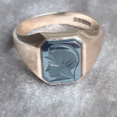 Mens 9ct gold centurian - mens,