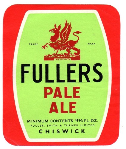 Beer label fullers brewery - label:,