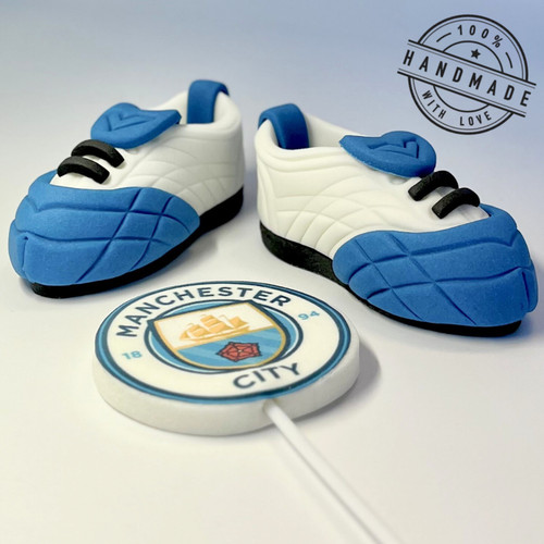 Blue football boots - boots, cake