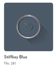 FARROW & BALL PAINT  SAMPLE 10ML - STIFFKEY BLUE # 281 DEAD FLAT 