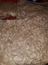 Gold Damask Style Curtains x 4 sets Patio lounge 2x Bedroom Hilarys Blinds VGC
