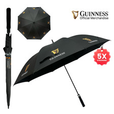 Official Guinness Golf Umbrella 30" Large Windproof Waterproof Stick Auto Open