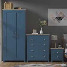 3 Piece Modern Bedroom Furniture Bedside Table Wardrobe Set Chest of Drawers