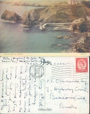 Mullion Cove and Harbour Cotman Color 1958 postmark Landscapes Seascape Tourism
