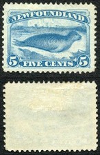 Newfoundland SG48 5d Pale Dull Blue (re-gummed) Major Re-entry Listed in Unitra