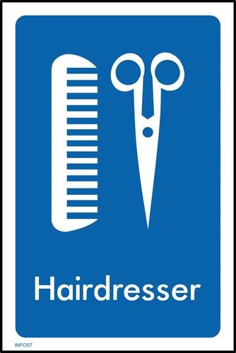 Hairdresser sign sticker - hairdresser,