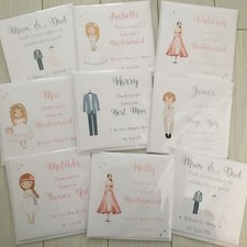 Personalised Thank you for being my Bridesmaid Flower Girl Page Boy Wedding Card