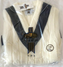 Newbery SPS Sleeveless  Sweater Cricket Jumper 22"-24" Small Boy Black Trim