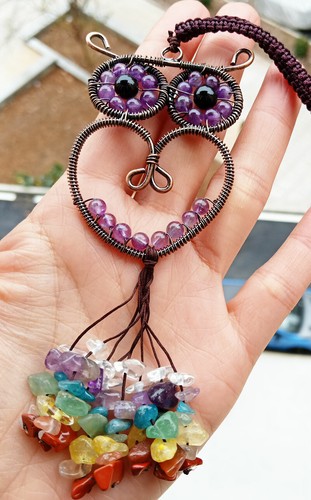 5pcs amethyst stone car chakra - 5pcs,