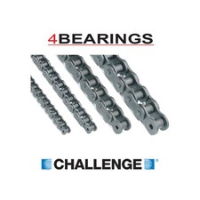 BRITISH STANDARD 04B to 16B DUPLEX ROLLER CHAIN - 1 & 2 METRE LENGTHS + LINKS