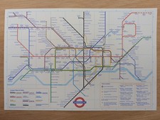 1987 No 1 London Underground Tube Map Very Good Condition
