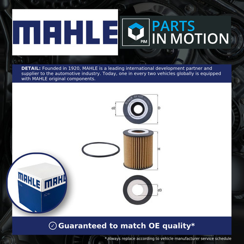 Oil filter ox1237d mahle - ox1237d,