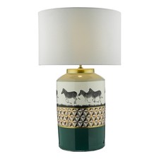 Callie Table Lamp Green/Gold