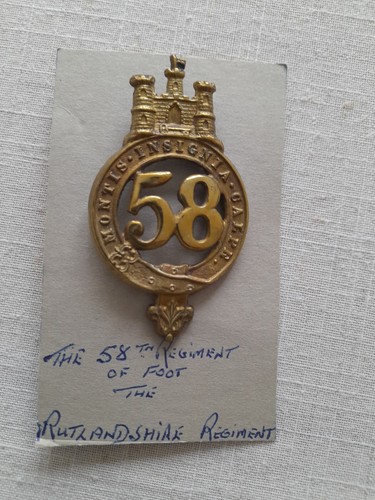 Army cap badge - cap, 58th