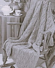 459 BEGINNER CABLED AFGHAN