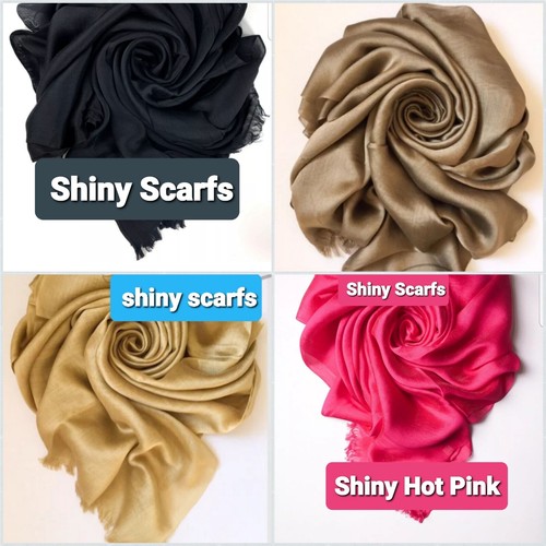 Silky shinny scarves women - ,