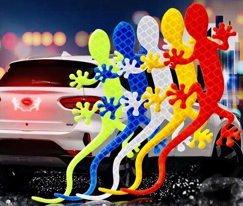 Gecko reflector car sticker