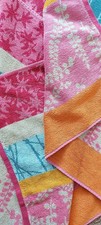 Clarissa Hulse Beach/Bath Towel 100% Cotton Pile Pink/Orange/Yellow Teal V.Clean