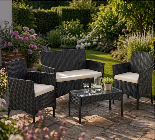 Rattan garden furniture set - rattan,
