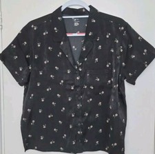 Gilly Hicks Flower Patterned Short Sleeve Sleep Pyjama Top Womens Size M